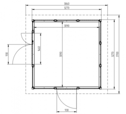 Zahradní domek HEROLD A3333B 9,6 m2 327x327 cm tl. 19 mm