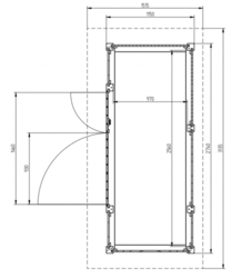 Zahradní domek HEROLD P2711a 2,4 m2 274x112 cm tl. 19 mm