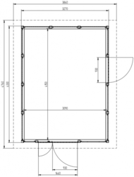 Zahradní domek HEROLD A3344 14,1 m2 327x433 cm tl. 19 mm